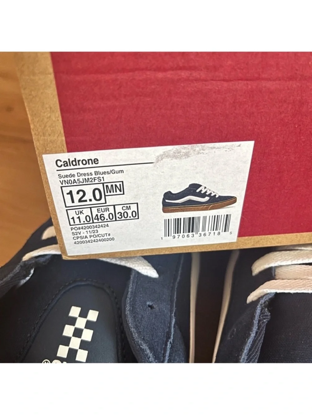 Vans Caldrone Suede Dress Blues Gum Mens 12.0 US